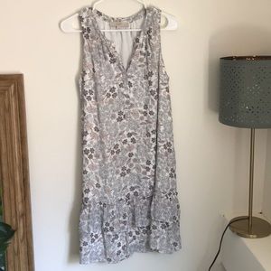 LOFT floral ruffle dress